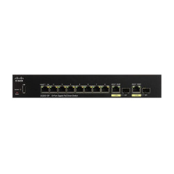 Cisco SG250-10P | Switch PoE | 8x 1000Mb/s PoE/PoE+, 2x 1Gb/s Combo, Moc 62W, PoE In, Řízený - Obrázek 3