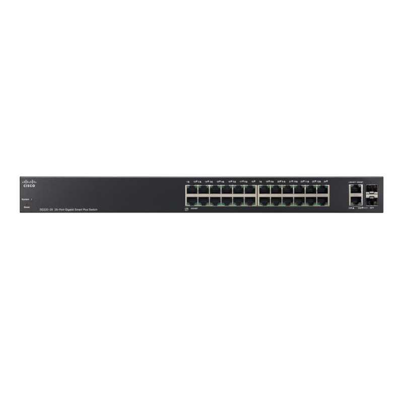 Cisco SG220-26 | Switch | 24x 1000Mb/s, 2x SFP/RJ45 Combo, gestito, montaggio su rack - Immagine 2