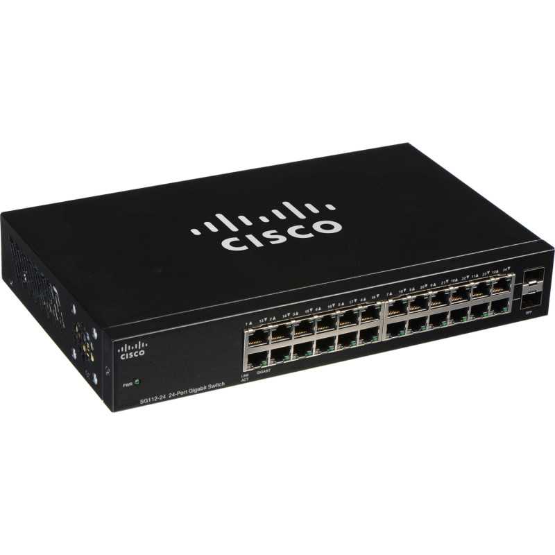 Cisco SG112-24 | Switch | 24x 1000Mb/s, 2x SFP 1Gb/s Combo, montaje en rack - Imagen 2