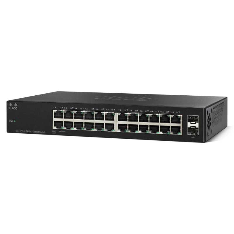 Cisco SG112-24 | Switch | 24x 1000Mb/s, 2x SFP 1Gb/s Combo, Kryt Rack - Obrázek 3