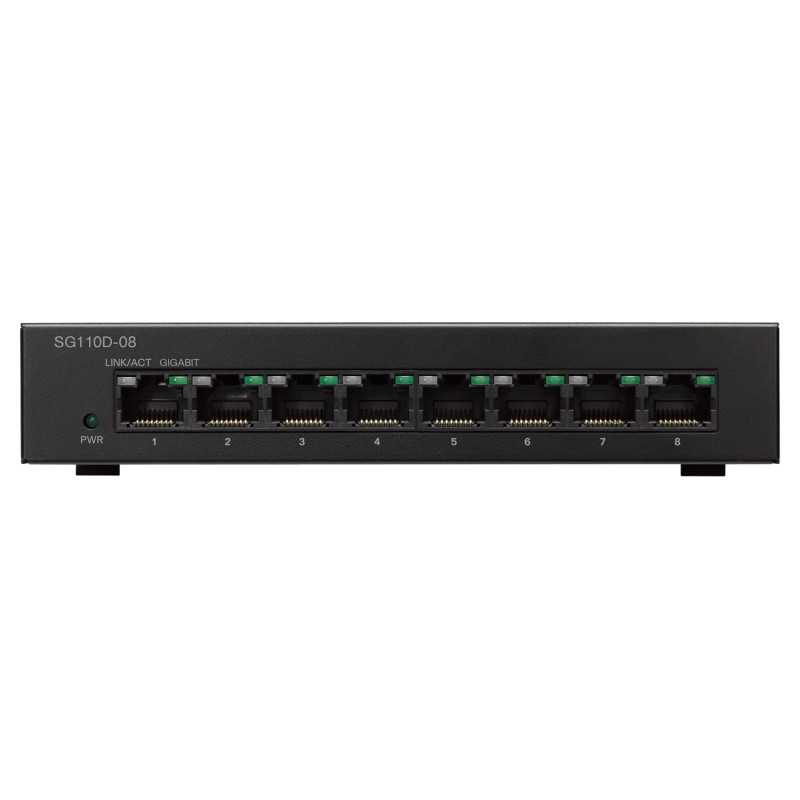 Коммутатор Cisco SG110D-08, 8x 1000Mb/s, Настольный корпус - Изображение 2