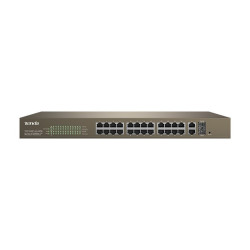 Tenda TEF1226P-24-440W | Schalter | 24x 10/100Mbs, 2x GE...