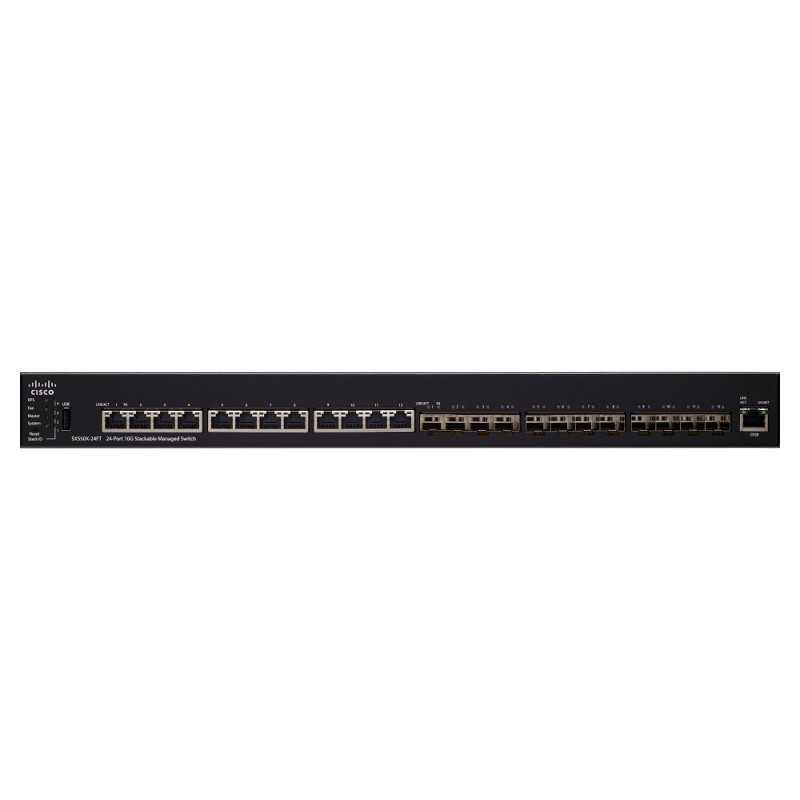 Cisco SX550X-24FT | Switch | 12x 10Gigabit RJ45, 12x 10Gigabit SFP+, Stackovatelný - Obrázek 2