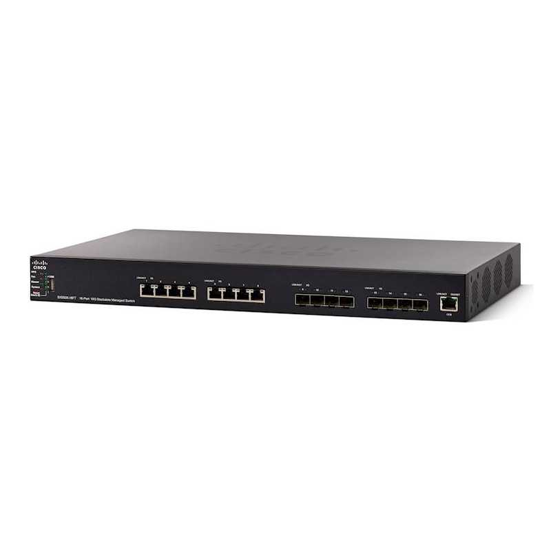 Cisco SX550X-16FT | Switch | 8x 10Gigabit Ethernet, 8x SFP+, Stackable