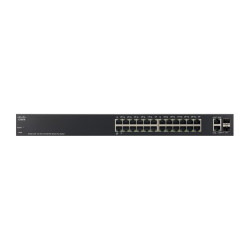 Cisco SF220-24P | Switch | 24x 100 Mb / s, 2x SFP / RJ45 Combo, 24x PoE, 180 W, gestito, rack - Immagine 2