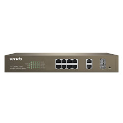 Tenda TEF1210P-8 Anahtar, 8x 10/100MPBS PoE, 2x GE + 2x...