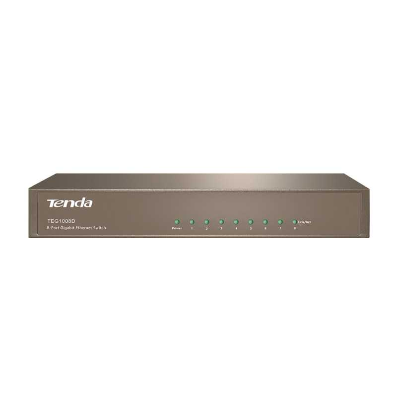 Коммутатор Tenda TEG1008D, 8x RJ45 1000Mb/s