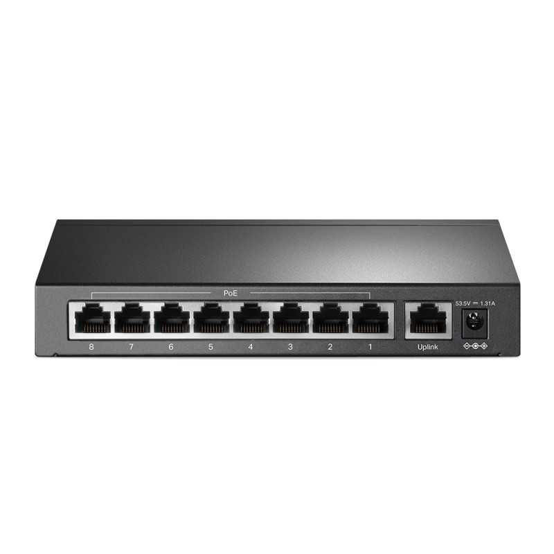 TP-Link TL-SF1009P | Switch | 9x RJ45 100Mb/s, 8x PoE, 65W - Imagen 2