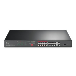 TP-Link TL-SL1218P | Switch | 16x RJ45 100Mb/s PoE+, 2x...
