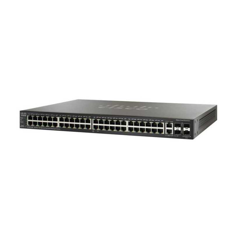 Cisco SF500-48P-K9-G5 | Switch | 48x 100Mb/s PoE, 2x Combo (RJ45/SFP) + 2x SFP+, Gestionado