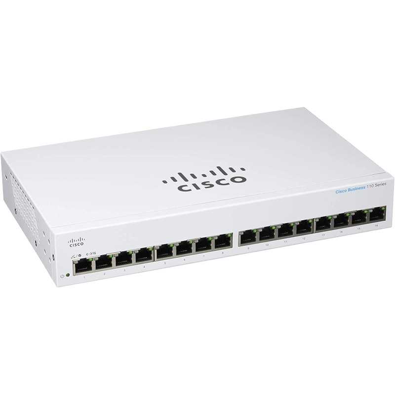 Cisco CBS110-16T | Switch | 16x RJ45 1000Mb/s, Desktop, Rack, No gestionado - Imagen 2