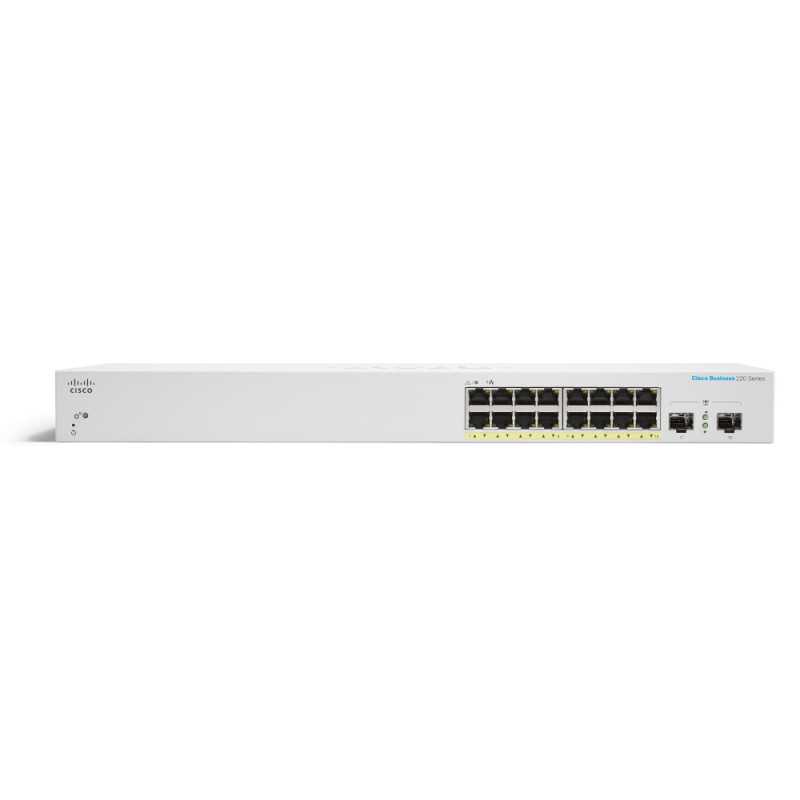 Cisco CBS220-16P-2G | Switch | 16x RJ45 1000Mb/s PoE, 2x SFP, Desktop, Rack, 130W - Obrázek 3