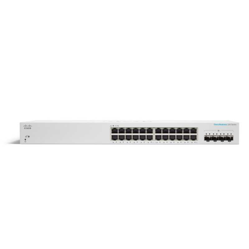 Cisco CBS220-24T-4G Anahtar, 24x RJ45 1000Mb/s, 4x SFP, Masa Üstü, Rack - Görsel 3