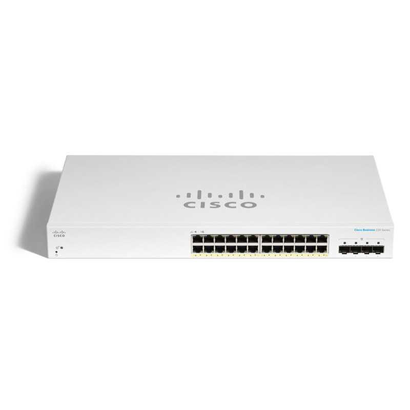 Cisco CBS220-24P-4G | Switch | 24x RJ45 1000Mb/s PoE, 4x SFP, Desktop, Rack, 195W - Imagen 2