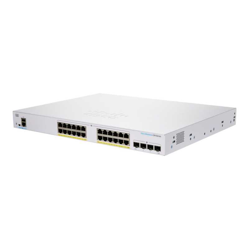 Коммутатор Cisco CBS250-24P-4G, 24x RJ45 1000Mb/s PoE, 4x SFP, Rack, 195W