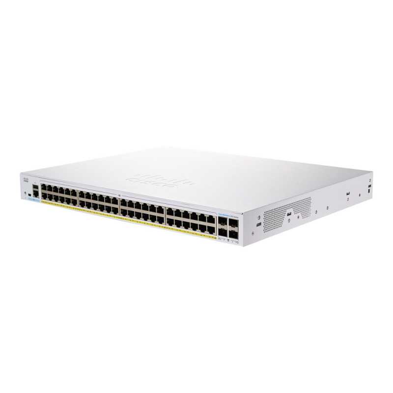 Коммутатор Cisco CBS250-48P-4X, 48x RJ45 1000Mb/s PoE, 4x SFP+, Rack, 370W