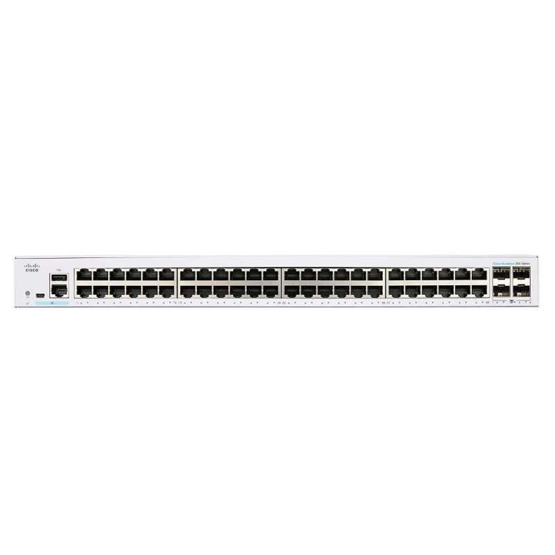 Cisco CBS250-48T-4X Anahtar, 48x RJ45 1000Mb/s, 4x SFP+, Rack - Görsel 2