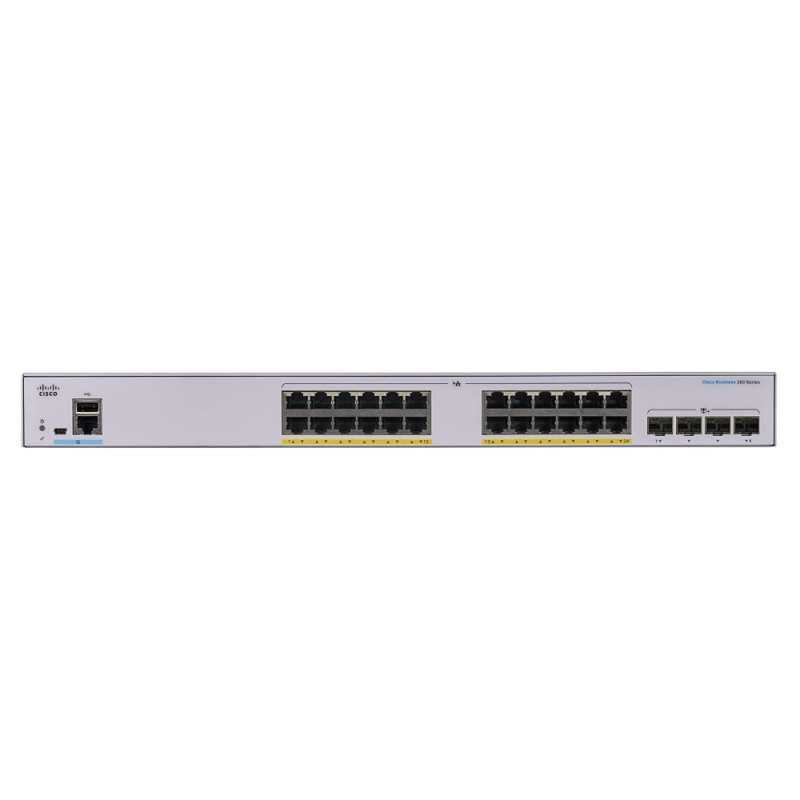 Cisco CBS350-24FP-4X | Switch | 24x RJ45 1000Mb/s PoE, 4x SFP+, Rack, 370W - Obrázek 2