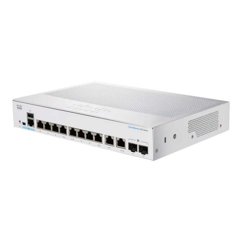 Cisco CBS350-8T-E-2G | Switch | 8x RJ45 1000Mb/s, 2x RJ45/SFP Combo