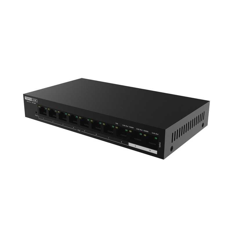 Totolink SW1008P PoE Switch, 8x RJ45 100Mb/s PoE af/at, 2x RJ45 1000Mb/s, 99W - Bild 3