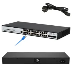Extralink Chiron Pro | Conmutador PoE | 24x RJ45 1000Mb/s...