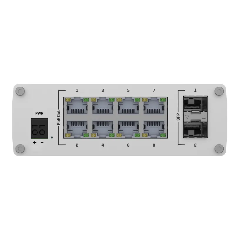 Teltonika TSW200 | Switch PoE+ | 8x RJ45 1000Mb/s PoE+, 2x SFP, 240W - Zdjęcie 3