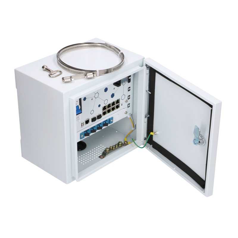 Extralink Minos | Interruptor PoE para exterior | 8x RJ45 1000Mbps PoE, 2x SFP, 200W, L2, enfriamiento activo - Imagen 5