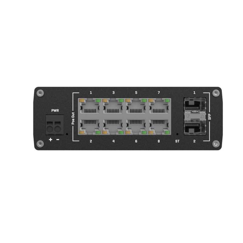 Коммутатор Teltonika TSW202, 8x RJ45 1000Mb/s, 2x SFP, 2-pin DC, управляемый L2 - Изображение 4
