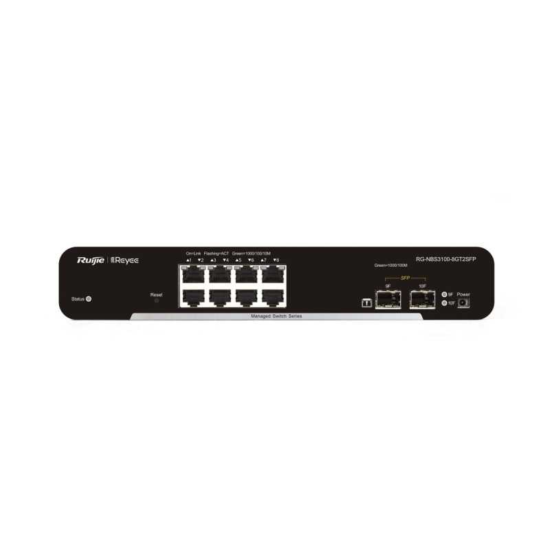 Ruijie Reyee RG-NBS3100-8GT2SFP Switch, 10x RJ45 1000Mb/s, 8x GE, 2x SFP, Cloud-Management, Layer 2 - Bild 2