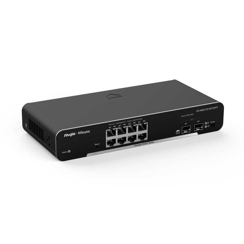Ruijie Reyee RG-NBS3100-8GT2SFP Switch, 10x RJ45 1000Mb/s, 8x GE, 2x SFP, Cloud-Management, Layer 2 - Bild 3