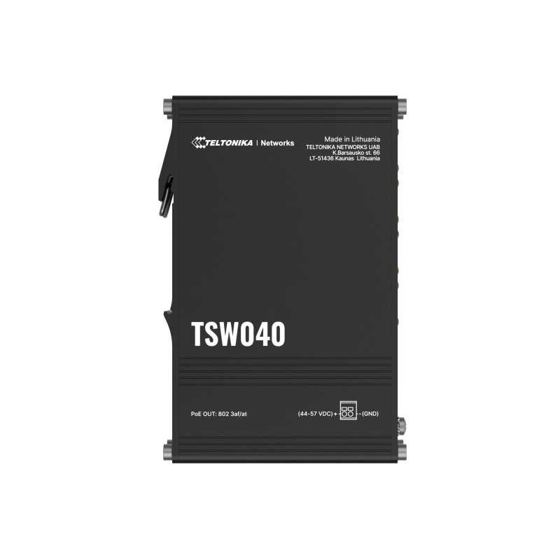 Teltonika TSW040 | Comutador | 8x RJ45 100Mb/s PoE, 240W, IP30 - Imagem 3