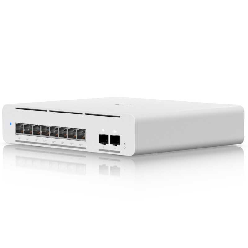 Ubiquiti USW-Pro-XG-8-PoE | Switch | Etherlighting, 8x RJ45 10GbE PoE, 2x SFP+, 155W, Layer 3 - Zdjęcie 2