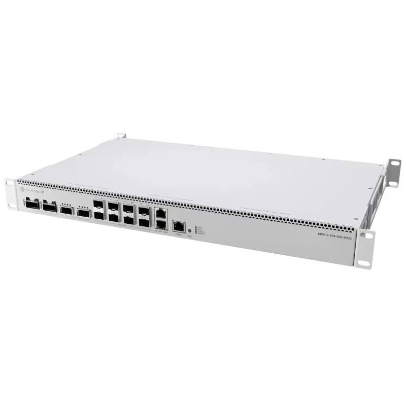Mikrotik CRS812-8DS-2DQ-2DDQ-RM | Switch | 2x QSFP56-DD, 2x QSFP56, 8x SFP56, 2x 10 GE RJ45 - Görsel 2