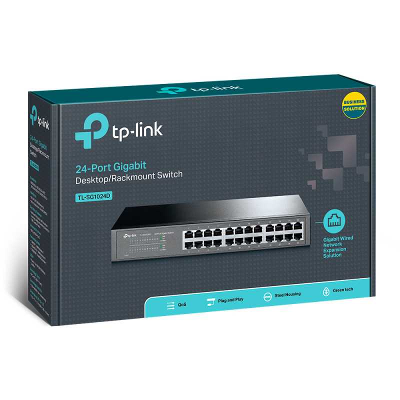 TP-Link TL-SG1024D | Switch | 24x RJ45 1000Mb/s, Rack/Desktop, Nao gerenciado - Imagem 4