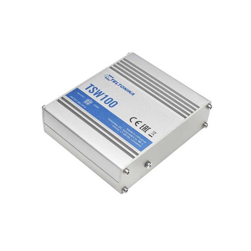 Teltonika TSW100 | Switch PoE | 5x RJ45 1000Mb/s, 4x PoE, 60W - Obrázek 3