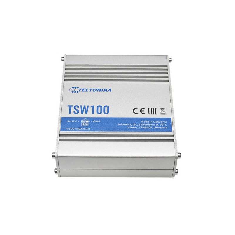Teltonika TSW100 | PoE Switch | 5x RJ45 1000Mb/s, 4x PoE, 60W - Imagen 4