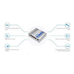 Teltonika TSW100 PoE Anahtarı, 5x RJ45 1000Mb/s, 4x PoE, 60W - Görsel 5