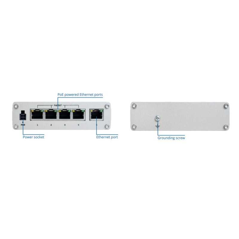 Teltonika TSW100 | PoE Switch | 5x RJ45 1000Mb/s, 4x PoE, 60W - Imagen 6
