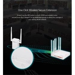 Totolink EX200 | Extensor de rango WiFi | 300Mb/s, 2,4GHz, 1x RJ45 100Mb/s, 2x 4dBi - Imagen 10