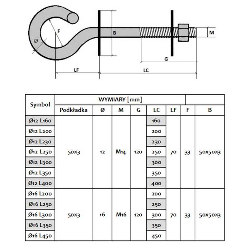 Extralink | Hook | for hanging brackets 12/350mm - Image 7