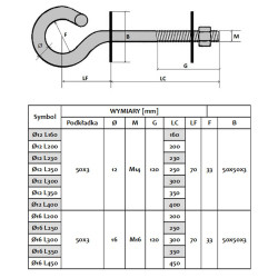 Extralink | Hook | for hanging brackets 12/400mm - Image 2