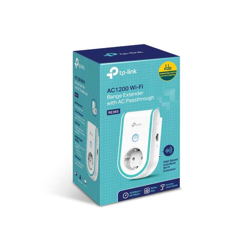 TP-Link RE365 | Extensor de Alcance Wi-Fi | com tomada elétrica, AC1200, 1x RJ45 100Mb/s - Imagem 3