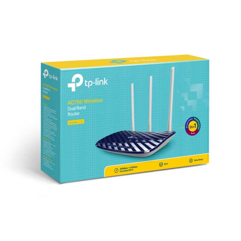 TP-Link Archer C20 | Roteador WiFi | AC750, Dual Band, 5x RJ45 100Mb / s - Imagem 4