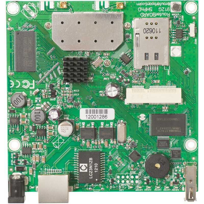 Маршрутизатор WiFi MikroTik RB912UAG-5HPnD, 5GHz, 1x RJ45 1000Mb/s, 1x miniPCIe