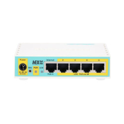 MikroTik hEX PoE lite | Router | RB750UPr2, 5x RJ45...