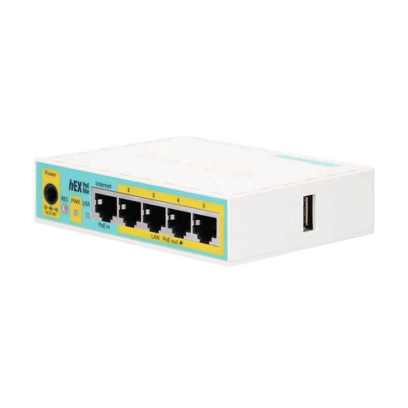 MikroTik hEX PoE lite | Router | RB750UPr2, 5x RJ45 100Mb/s, 1x USB - Obrázek 3
