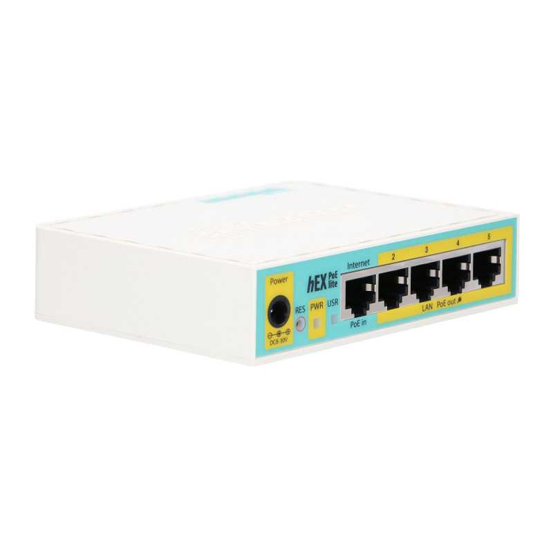 Маршрутизатор MikroTik hEX PoE lite, RB750UPr2, 5x RJ45 100Mb/s, 1x USB - Изображение 5