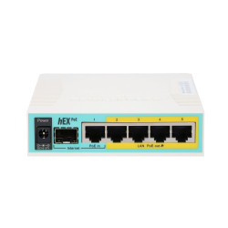 Маршрутизатор MikroTik hEX PoE, 5x RJ45 1000Mb/s, 1x SFP,...
