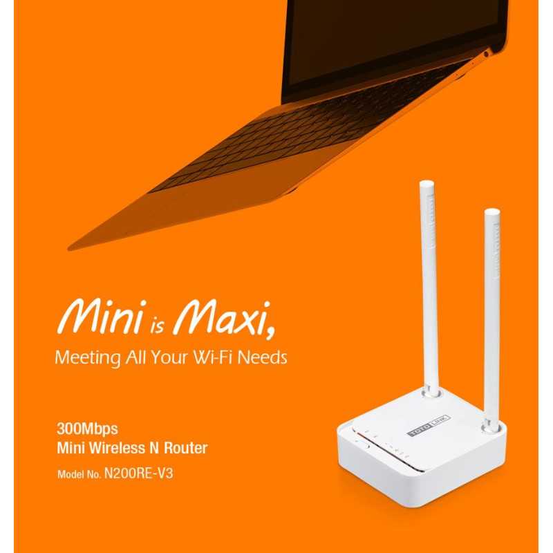 Маршрутизатор WiFi Totolink N200RE V3, 300Mb/s, 2.4GHz, 3x RJ45 100Mb/s, 2x 5dBi - Изображение 7