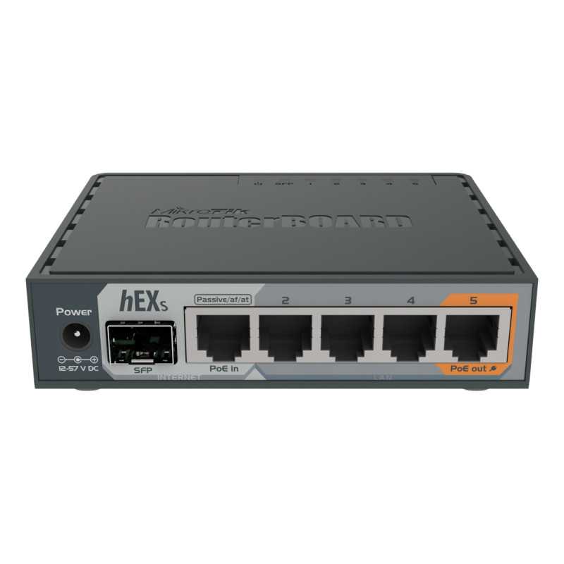 MikroTik hEX S | Router | RB760IGS, 5x RJ45 1000Mb/s, 1x SFP, 1x USB - Bild 2